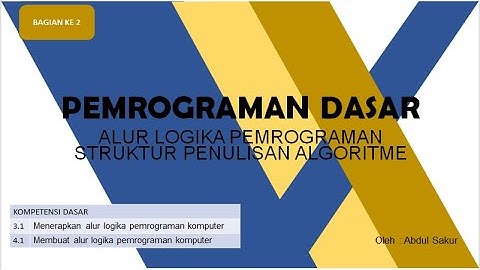 Struktur Penulisan Algoritma