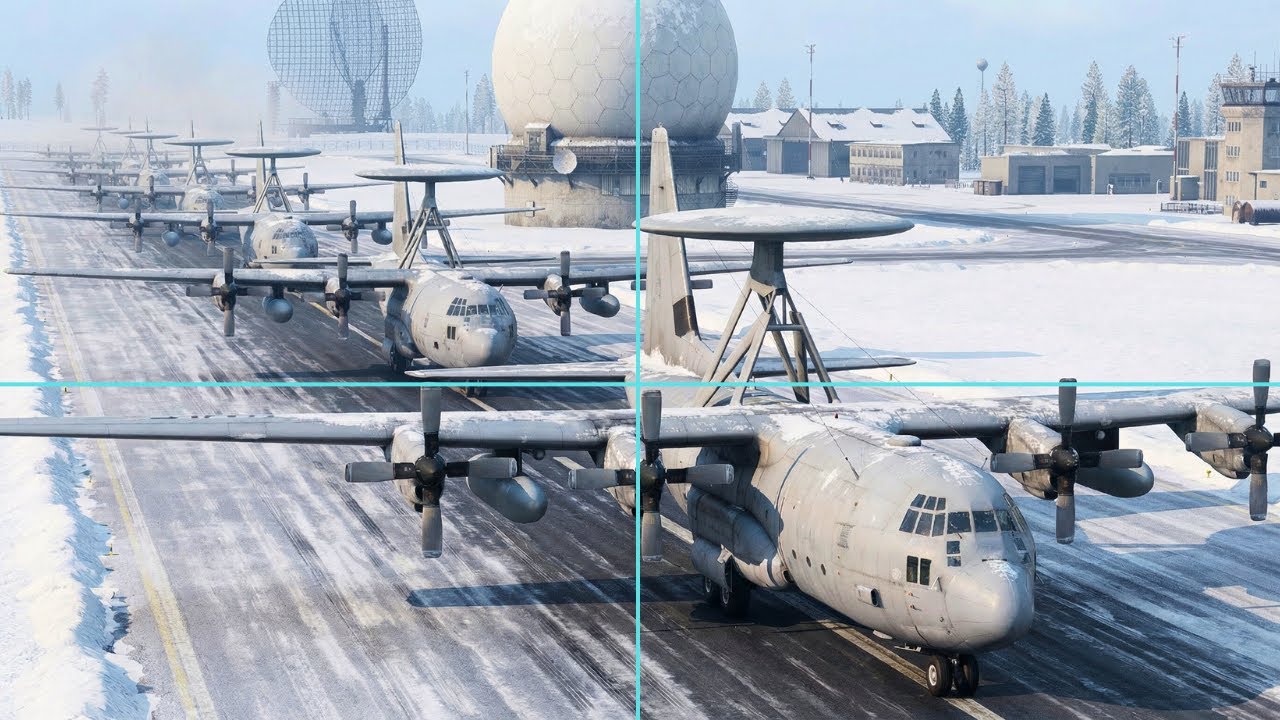 Russian Radar Navigation Jets Positioned on Runway Eliminated by Missile