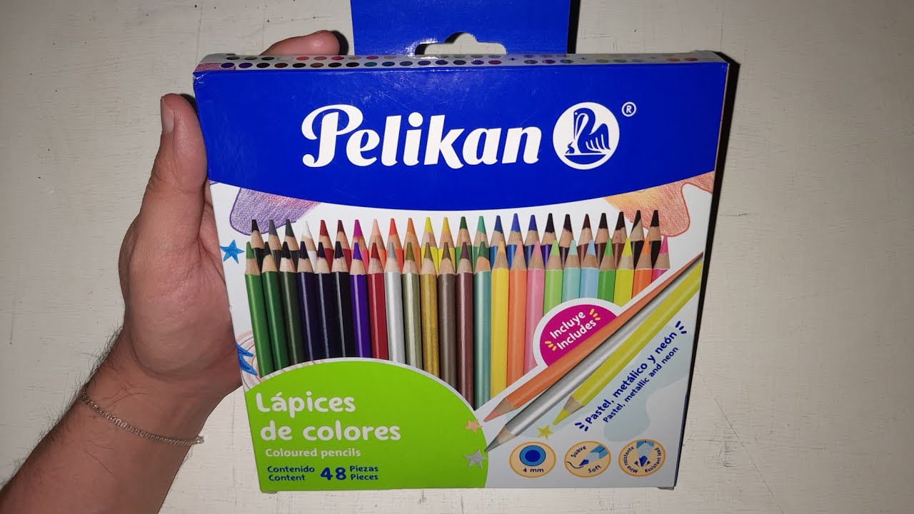 unboxing NUEVOS PELIKAN 48 lápices de colores - YouTube