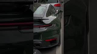 What A Sexy Dark Green Porsche 911 Turbo S With A Nice 911 On The Plate 😍#Porsche #911Turbos