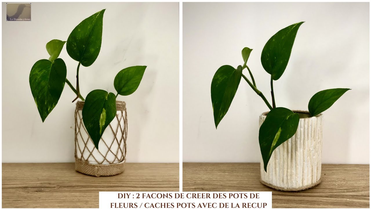 DIY : CREER UN JOLI CACHE POT EN JUTE TRES FACILEMENT ET RAPIDEMENT 