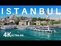 FLYING OVER ISTANBUL (4K UHD) | Beautiful Aerial View with Relaxing Piano Music | Bosphorus