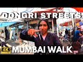 Streets of dongri towards alleys of busy kalbadevi mumbai 4k with she walkin india walk