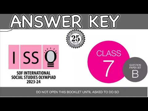 ISSO Class 7 Set B 2023-24 Answer key 