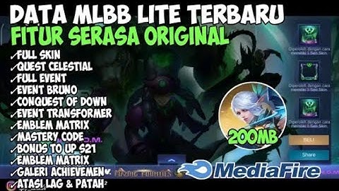Data Ml Lite 100 MB | Patch Natan | MLBB