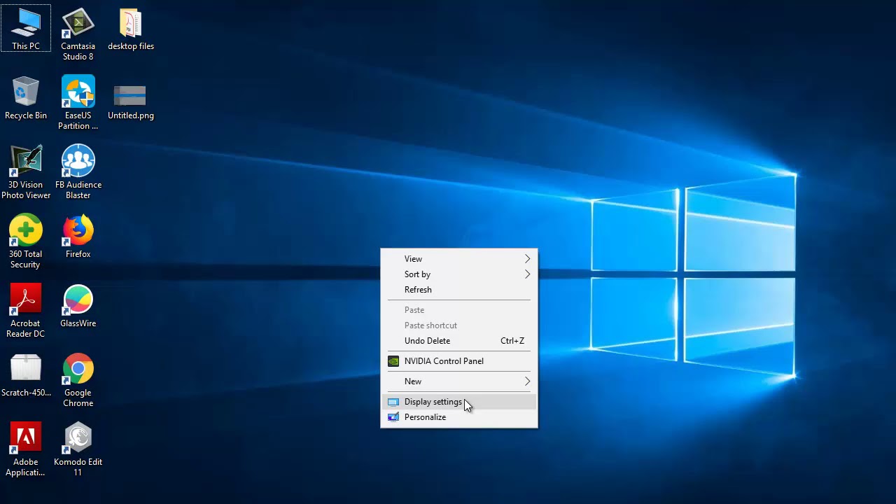 ‫تغيير حجم الشاشة في ويندوز 10 و7 windows‬‎ - YouTube