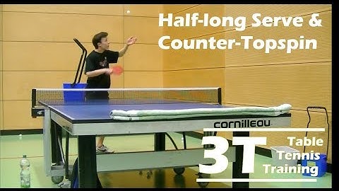 3rd ball attack: half-long serve + counter topspin / halblanger Aufschlag + Gegentopspin