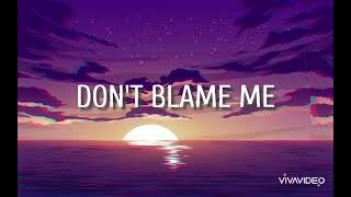 Dont Blame Me - Taylor Swift (lyrics)