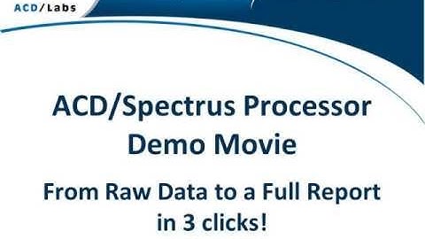 ACD/Spectrus Processor version 2012 Demo Movie