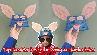 Cara Membuat Topi Kucing Dari Ceting Dan Kardus Bekas Topi Mplsmos Topi Dari Barang Bekas