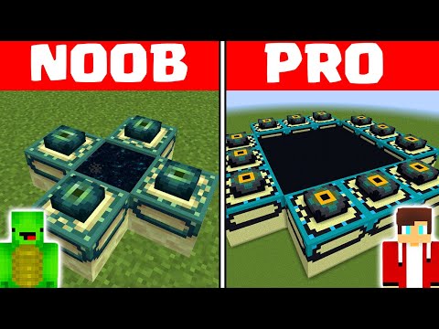 Minecraft NOOB vs PRO: BIGGEST ENDER PORTAL by Mikey Maizen and JJ (Maizen Parody)