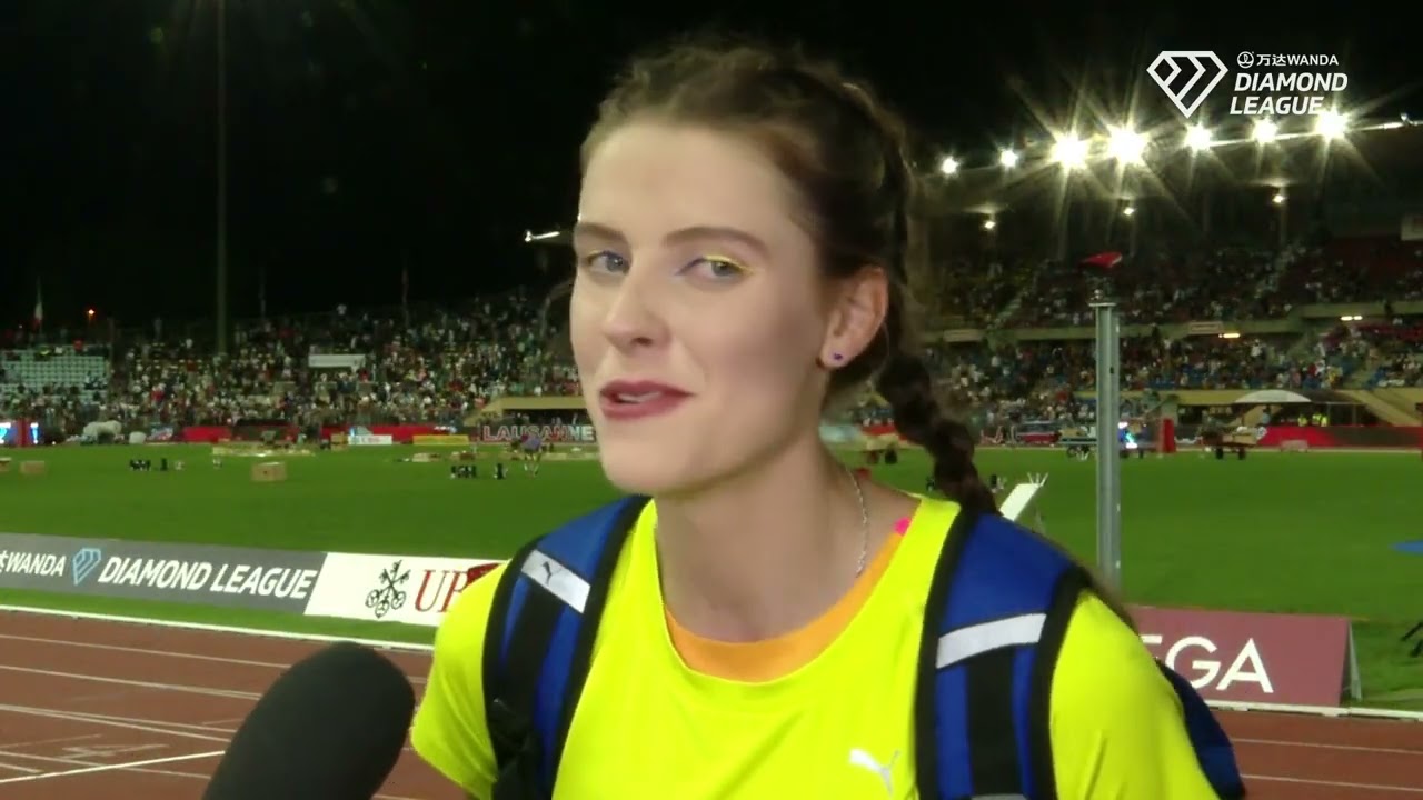 Ukraine's Yaroslava Mahuchikh After Winning Lausanne Diamond League At 1.99m | Interview