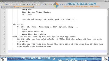 Tư Duy Lập Trình cơ bản C, C++, C#, Java, Javascript, PHP, ASP, ASP NET