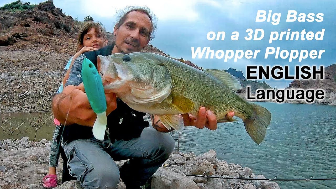 3D Printed Whopper Plopper DIY Big Largemouth Bass (ENGLISH