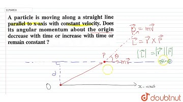 A particle is moving along a stright line parallel to x-axis with constant