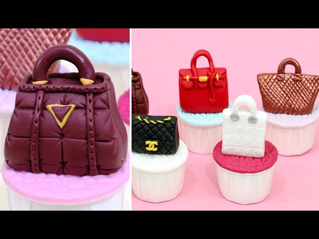 Louie Vuitton Themed Birthday Cake With Mini Handbags