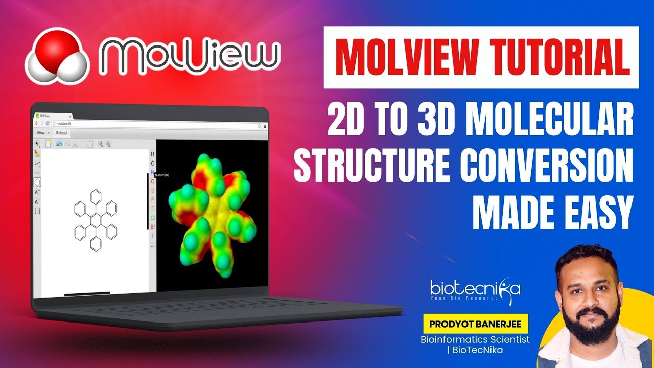 MolView Tutorial: 2D to 3D molecular structure conversion made easy