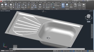 autoCAD 3D, How to draw sink, autoCAD training