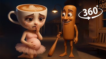 360° - Tung Tung Sahur PRAGNENT Ballerina Cappuccina! | VR 8K UHD
