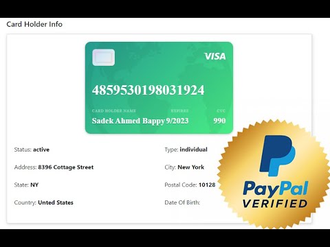 Verify PayPal with Virtual Card Credit Card | CVC Wallet Virtual Card - accepted by all platforms