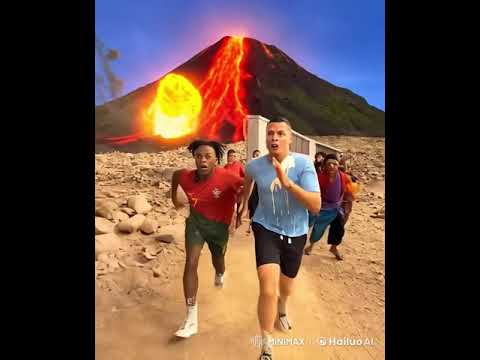 Speed And Ronaldo Escape From A Volcano Ishowspeed Ai