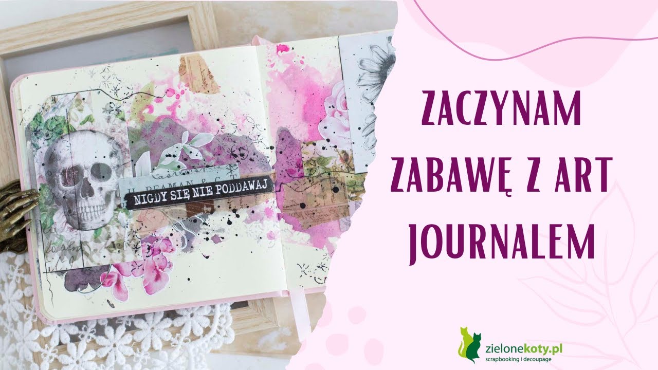Wpis do art journala... z czachą! | Zaczynam przygodę z art journalem. | DT @ZieloneKoty