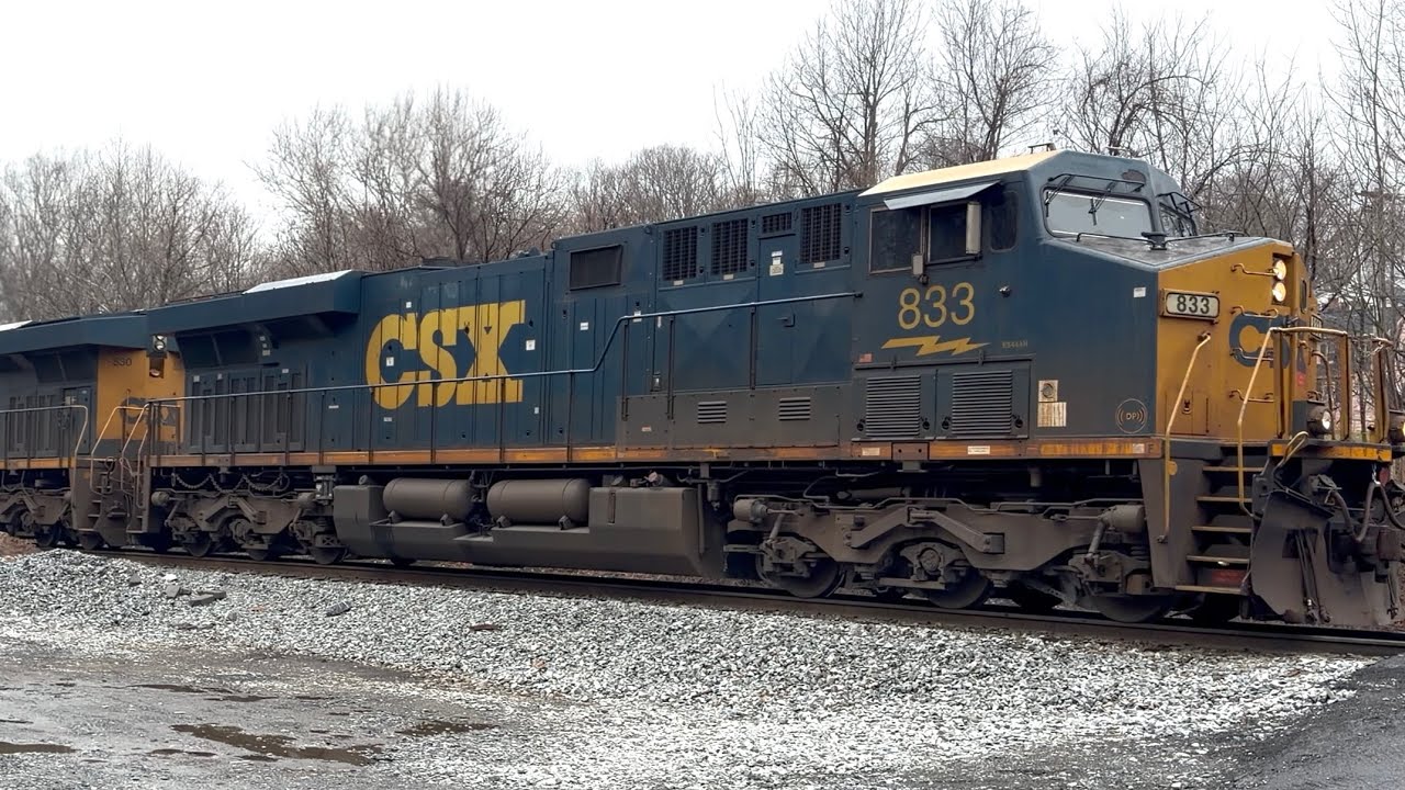 CSX Coal Freight Train with ACL Heritage Unit and YN2 | Mount Airy MD 3/7/2026 