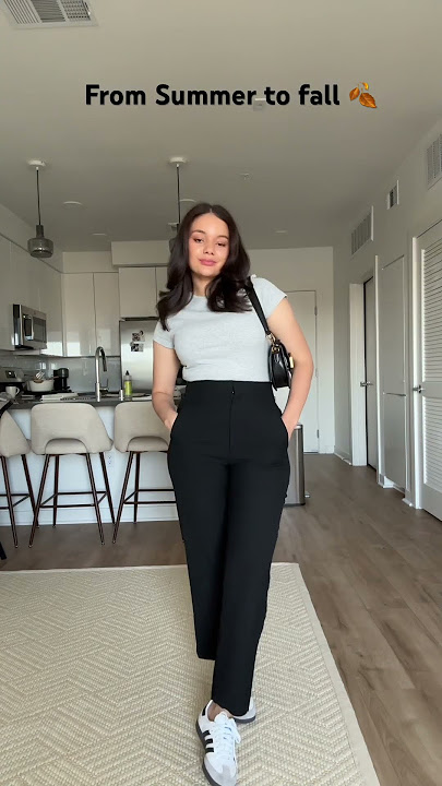 Casual Work Outfit ideas ft Zara High waist trouser (Large) 