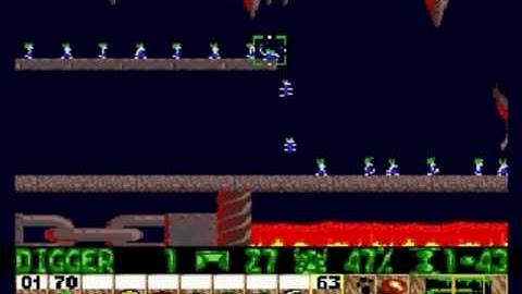 Lemmings Genesis/Mega Drive Walkthrough: Mayhem Level 11