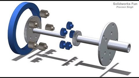 Planetary Gear Train Motion Study in Solidworks | Planetary Gear Drive | Solidworks Animation