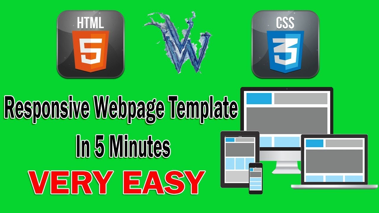 html crash course | Simple Responsive Web Page | Responsive Website ...
