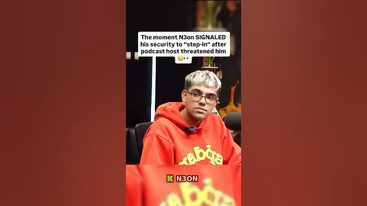 The moment N3on SIGNALED his security to “step-in” after podcast host threatened him😳👀 #neon #pov