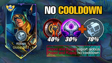 WHEN GLOBAL ALDOUS ABUSE THIS NEW COOLDOWN BUILD AND EMBLEM IN SOLO RANKED GAME🔥 (you must try this)