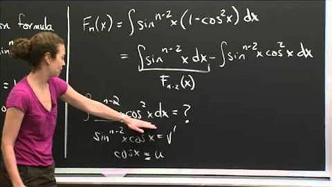 Integrating sin^n(x) Using Reduction | MIT 18.01SC Single Variable Calculus, Fall 2010