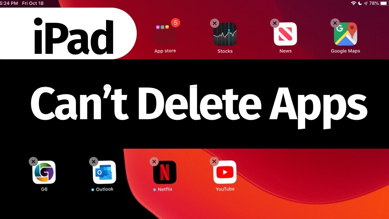Can t Delete Apps On IPad FIX IPad Mini IPad Air IPad Pro YouTube