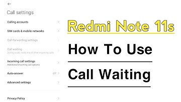 Redmi Note 11s How To Use Call Waiting