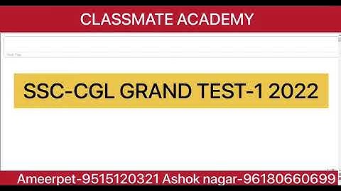 SSC CGL GRAND TEST 1 2022 REASONING