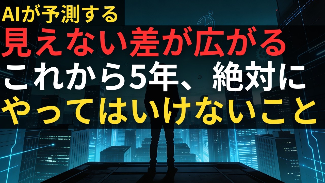 【断言します】これから5年、絶対にやってはいけないこと