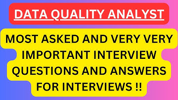 "Data Quality Analyst", Most Asked Interview Q&A in DATA QUALITY ANALYST Interviews! #dataanalytics