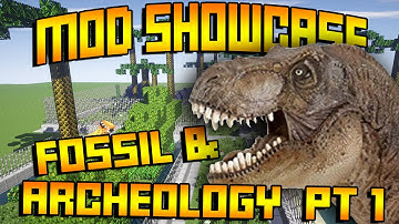 Minecraft: Fossils and Archeology Revival - Mod Showcase PT 1 - (Minecraft Dinosaur Mod)