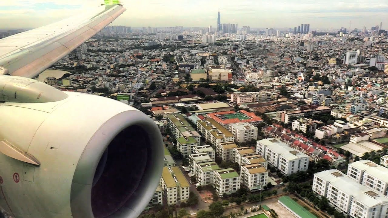 Nok Air B737 Landing Ho Chi Minh City (Saigon)