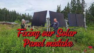 OFF GRID HOMESTEAD Solar Panel Fix. Learning from recent trouble #newfoundlandandlabrador #offgrid