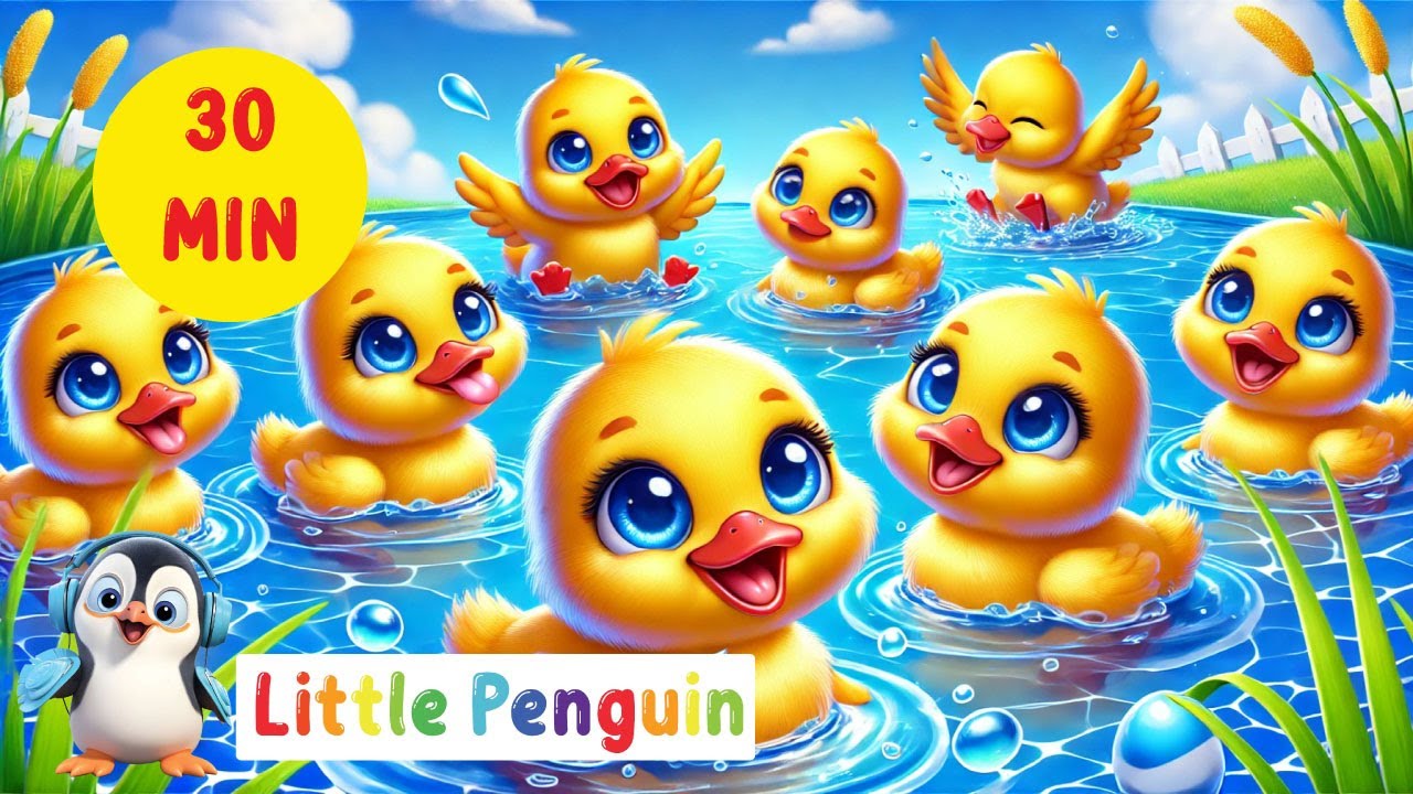 Five Little Ducks & More | 30 Min of Kids Songs: ABC, Baby Shark, BINGO & More #LittlePenguin