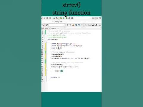 #100 strrev() string function || Reversal of a string || C Program # ...