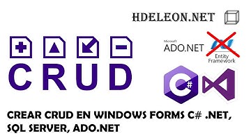 Crear CRUD en C# .Net Windows Forms, Sql Server y ADO.NET | Sin EntityFramework