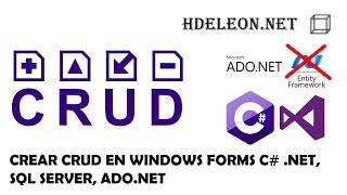 Crear CRUD en C# .Net Windows Forms, Sql Server y ADO.NET | Sin EntityFramework