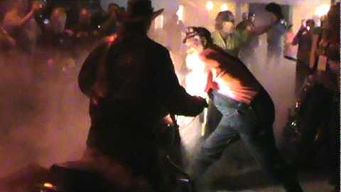 S&S Cycle Burnout at the Broken Spoke  -  2011