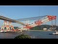 海翔 - 寄神建設の起重機船が関門東航 / KAISHO - YORIGAMI MARITIME CONSTRUCTION Crane Barge - 2021