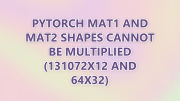 Pytorch mat1 and mat2 shapes cannot be multiplied (131072x12 and 64x32)