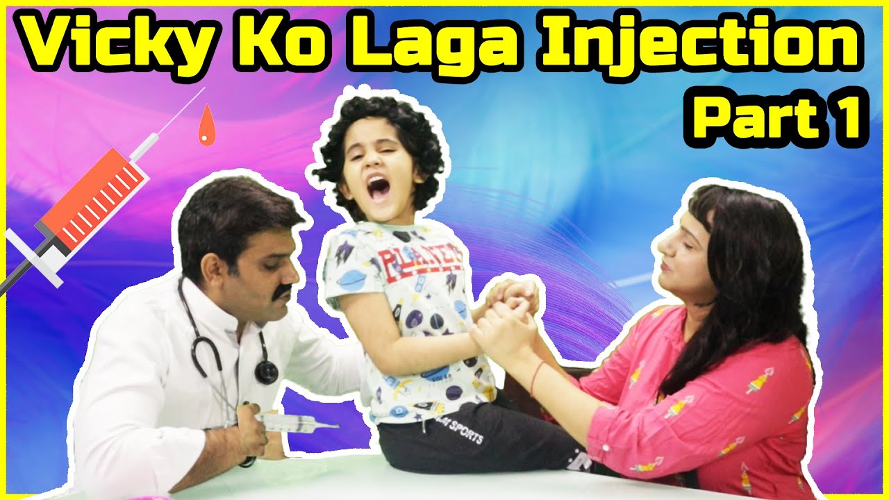 Funny Story for Kids VICKY AND DAD Pretend Play with Doctor Set Toys Moral stories for children - 1